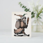 Vintage Briefkaart Pere Fouettard (Staand voorkant)