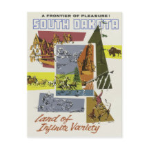 Vintage-briefkaart South Dakota Verenigde Staten