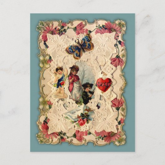 Vintage Briefkaart Valentijn (Voorkant)
