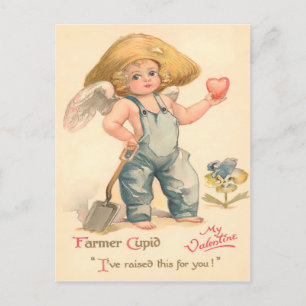 Vintage Briefkaart van Cupid Valentijn