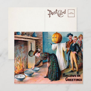 Vintage Briefkaart van de groet Halloween