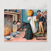 Vintage Briefkaart van de groet Halloween (Voorkant)