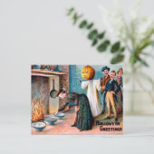 Vintage Briefkaart van de groet Halloween (Staand voorkant)
