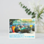 vintage Briefkaart van de Grote Prijs van Monaco v (Staand voorkant)
