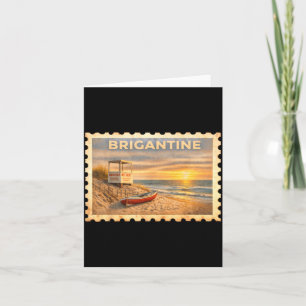 Vintage Brigantine New Jersey Retro Reisstempel Kaart