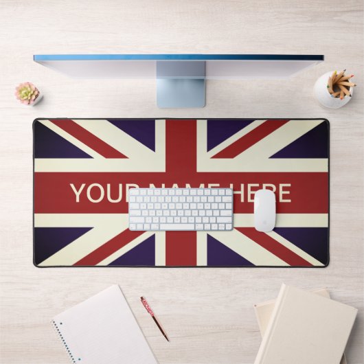 Vintage British Union Jack flag custom Bureaumat (Kantoor 1)