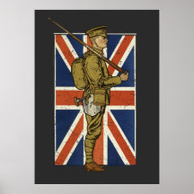 Vintage Britse Vlag Soldaat
