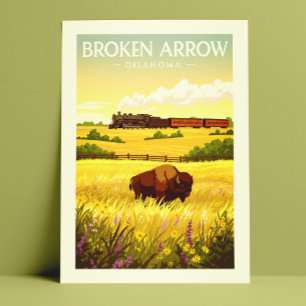 Vintage Broken Arrow Oklahoma Briefkaart