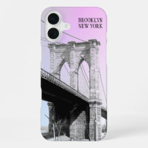 Vintage Brooklyn Bridge Blauwe Lucht