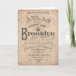 Vintage Brooklyn, New York Atlas Kaart