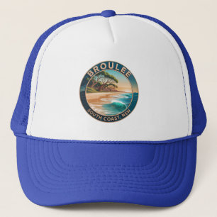 Vintage Broulee Beach Australië Reis Trucker Hoed Pet