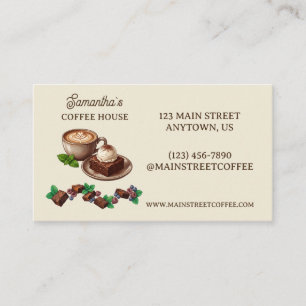 Vintage Brownie en Berry Bakkerij Branding Visitekaartje