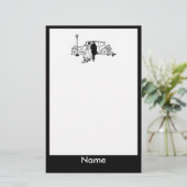 Vintage bruiloft Briefpapier (Staand voorkant)