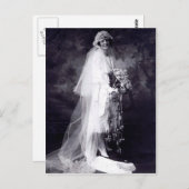 Vintage bruiloft de bruid briefkaart (Voorkant / Achterkant)