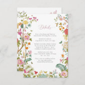 Vintage bruiloft Detail Kaart (Voorkant / Achterkant)