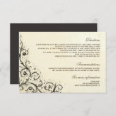 Vintage bruiloft details - Informatie Kaarten (Voorkant / Achterkant)