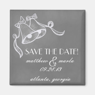 Vintage bruiloft klokken "Save the Date" Magneten
