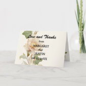Vintage bruiloft Lotus Bloem Bedankkaart (Voorkant)