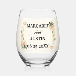 Vintage bruiloft Lotus Bloem Wijnglas Zonder Voet