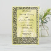 Vintage bruiloft, Victoriaans bloemenrol Kaart (Staand voorkant)