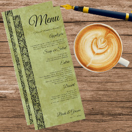 Vintage bruiloft, Victoriaans bloemenrol Menu