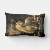 Vintage bruine en roze eenhoorn bos nursery kussen (Achterkant)