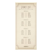 vintage brun avec logo boutique liste de prix (Dos)