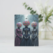 Vintage Bubblegum Machine Ladies Briefkaart (Staand voorkant)