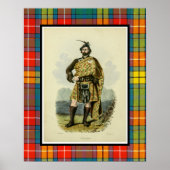 Vintage Buchanan Scottish Clansman Poster (Voorkant)