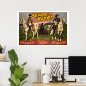 VINTAGE Buffalo Bill POSTER (Thuiskantoor)