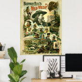 Vintage Buffalo Bill's Wild West Poster (Thuiskantoor)