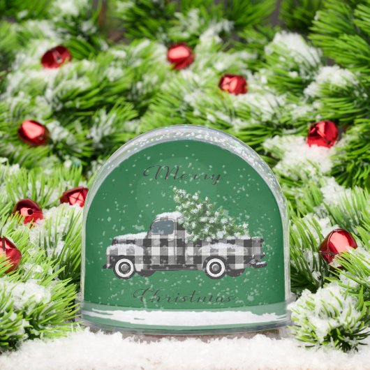 Vintage Buffalo Plaid Pick Up Truck Christmas Tree (Noël)