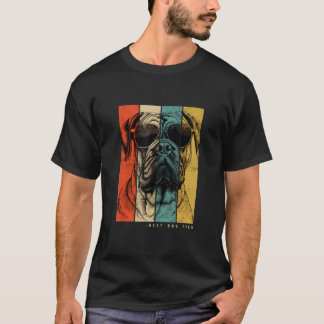 Vintage Bull Mastiff Dog Mom Dad Kids Men Women T-shirt