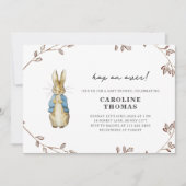 Vintage Bunny Botanical Baby Shower Invitation (Devant)
