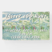 Vintage Bunny Easter Egg Hunt Banner (Horizontaal)