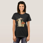 Vintage Bunny & Mushroom Artwork T-Shirt (Devant entier)