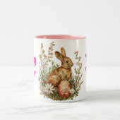 Vintage Bunny With Egg Easter Mug (Centre)