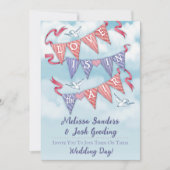 Vintage Bunting Wedding Invitations (Devant)