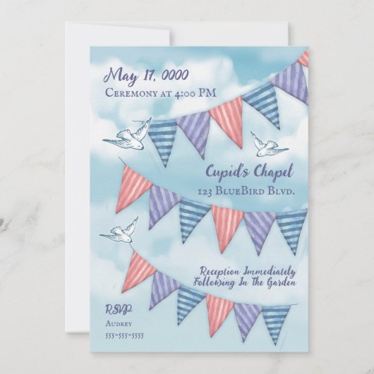 Vintage Bunting Wedding Invitations (Dos)