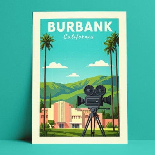 Vintage Burbank California Briefkaart