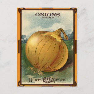 Vintage Burt-uienpakket Briefkaart