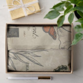 Vintage Butterflies en Ephemera-ontkoppeling Tissuepapier (Geschenk)