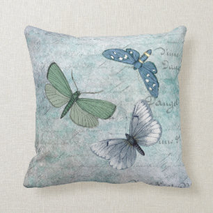 Vintage Butterflies French Grunge Kussen
