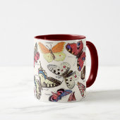 Vintage Butterflies van Adolphe Millot Mok (Voorkant rechts)