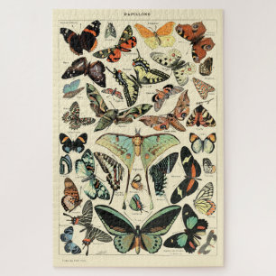 Vintage Butterflies van Adolphe Millot Poster Legpuzzel