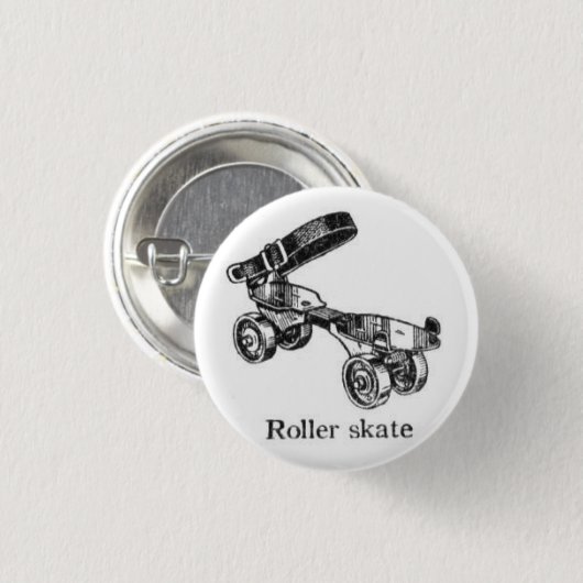 Vintage Button Schaats Roller (Voorkant /achterkant)