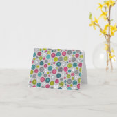 Vintage Buttonnen notecard Kaart (Gele Bloem)