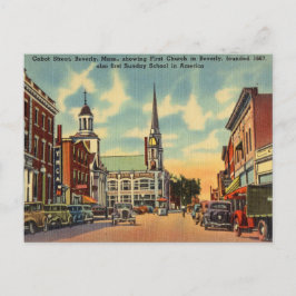 Vintage, Cabot Street, Beverly Massachusetts Briefkaart