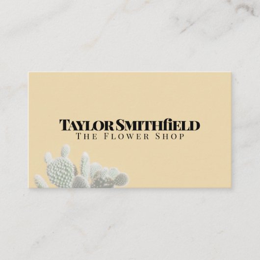 Vintage Cactus Visitekaartje (Voorkant)