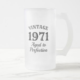Vintage cadeau de tasse à bière gelée pour 50e 